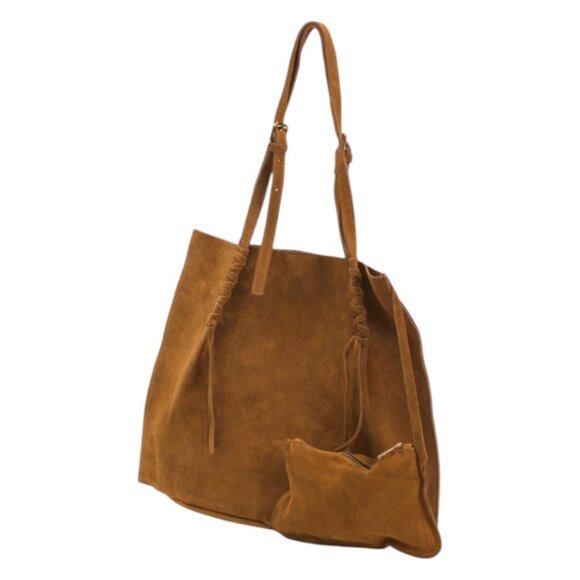 CHEVAL Made In Italy Suede Tote With Attached Pouch - Picture 3 of 4